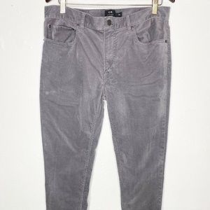 Club Monaco Men's Size 34x31 Corduroy Gray Pants